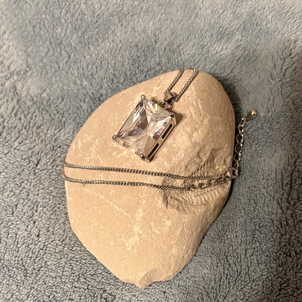 Radiant Silver Crystal Necklace